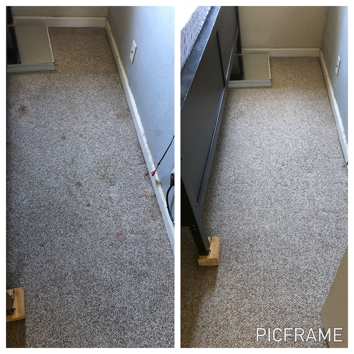 Carpet stain removal restoring a Dallas bedroom floor